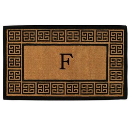 Home & More 180092436F The Grecian 2' X 3' Extra-thick Monogrammed Doormat (Letter F)
