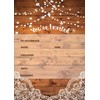 QualityVibe 25 rustic invitations & 25 envelopes for wedding, bridal