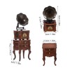 LOGOFUN 1Set Miniature Retro Phonograph Mini Retro Gramophone with Sound