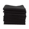 ImseVimse Washable Wash Cloths Organic Cotton Pack of 10 (Black)