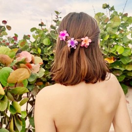 15 Stück Blumen Haarklammer Klein, Haarspange Blume für Damen Mädchen, Flower Hair Clip Blumenklammern Haare, Blumen Spange Haarspangen Damen Dickes Haar Haarstyling Zubehör (4 cm)