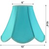 GO&SO Scalloped Lamp Shade Teal Lamp Shade -Bell Lampshades 6x13x10.6"(Spider)