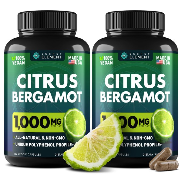 (2 PACK) Citrus Bergamot Extract 1000mg - Citrus Bergamot Supplement