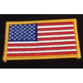 SPECiALTY Patches TWO American Flag Patch USA Patch US United States Embroidered IronOn + Stickers