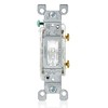 Leviton 15-Amp Toggle LED Illuminated Single-Pole Switch, L1461-2C, Clear