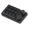 Mini Gaming Keypad 12 Keys 2 Knobs Blue Switch Black