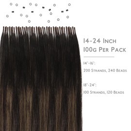 WENNALIFE I Tip Hair Extensions Human Hair Extensions For Women 100g 200s 16 Inch Balayage Dark Brown Mixed Chestnut Brown Itips Rallonge Cheveux Humain Remy Itip Human Hair Extensions Straight