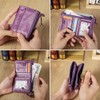 CONTACTS Soft Leather Wallet for Women Small Bifold Coin Purse