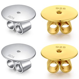 Earrings backs sterling silver Secure Locking Ear Studs Earring Backs Hypoallergenic Women Replacement Adjustable Safety Lifters Earring Backs