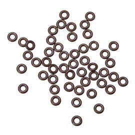 sourcing map Pack of 50 Fluororubber O-Rings 4 mm OD 2 mm ID 1 mm Width Metric FKM Seal