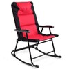 RELAX4LIFE Bistro Set 3-Piece W/ 2 Foldable Rocking Chairs and