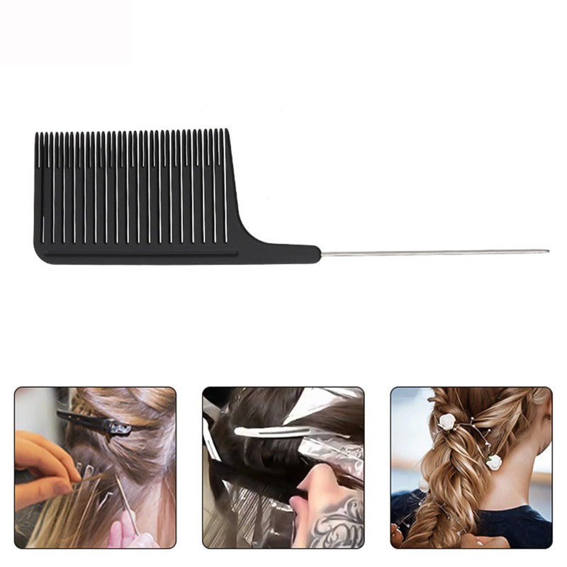 Nicear Hair Highlight Comb, Professional Hair Dye Comb with Stainless