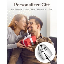 Funny Christmas Gifts for Men Stocking Stuffers, Mens Birthday Gifts for Him, Boyfriend, Husband, Unique Gifts for Dad, Grandpa, Gag Gifts Cereal Killer Spoon