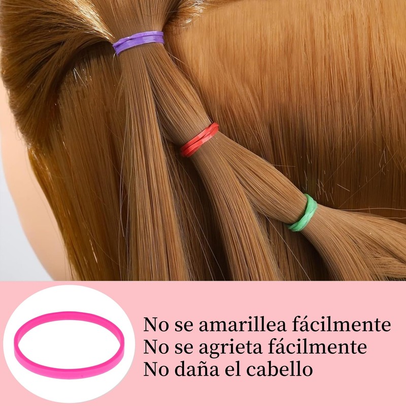 SanMuHome 1500 Pcs Mini Gomas Elásticas para el Pelo,Bandas Elásticas