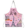 ENSIANTH Pink Paris Apron Eiffel Paris Tower Apron Paris Cooking