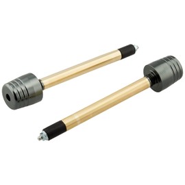 EFFEX EBB301M Handlebar Weights for Big Aluminum Handles, Compatible with Inner Diameter 0.6 inch (14 mm), Gunmetal, Set of 2