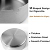 Stainless Steel Ashtray Modern Tabletop Ashtray for Indoor and Outdoor