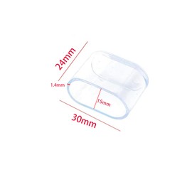 Leliafleury 16Pcs Rubber Leg Tips 15mm x 30mm Clear Chair Leg Caps Oval Rubber Furniture Feet Replacement Tips for Tables Chairs Desks