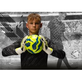 uhlsport Player Football Football Ball for Adults - Size 5, Fluo Yellow/Navy/Cyan