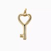 Pori Jewelry 14K Solid Gold Heart & Key Charm Pendant