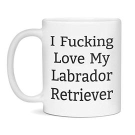 I Love My Labrador Retriever-Funny Labrador Retriever Mug-Dog Breeds, 11-Ounce White