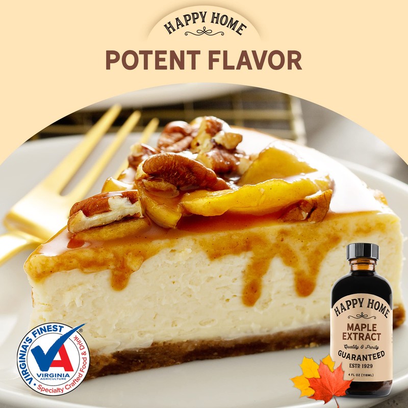Happy Home Premium Natural Maple Flavor - Certified Kosher, 4