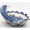 Gzhel Porcelain Caviar server bowl holder plate Sturgeon Acipenser Hand