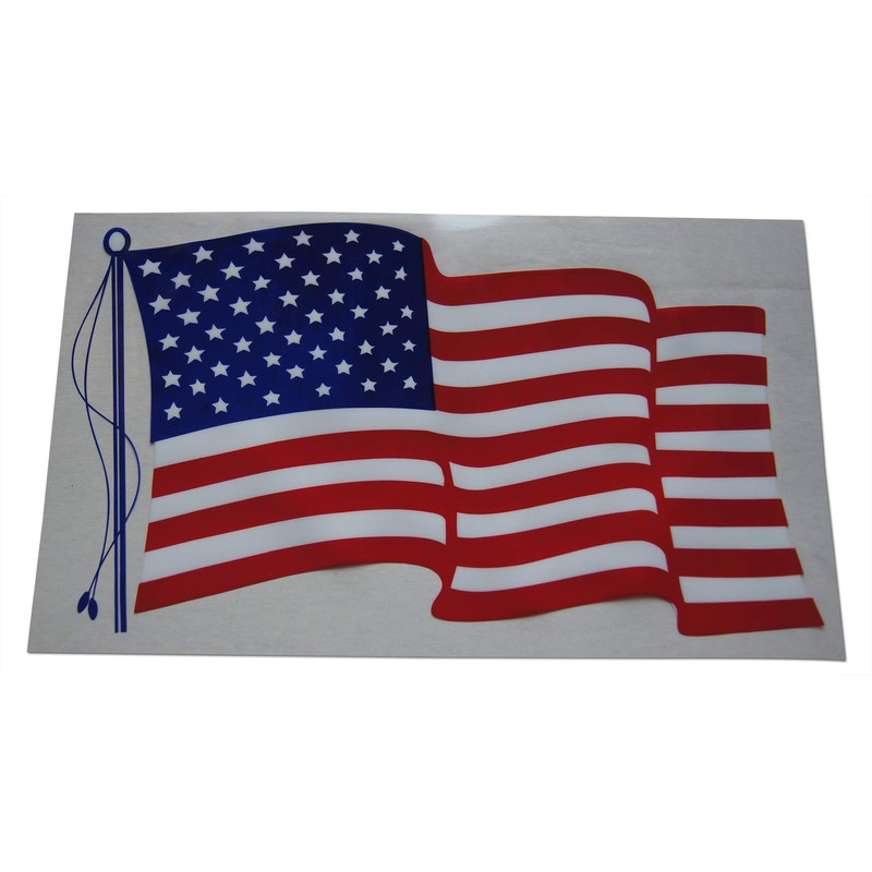 Large American Flag Patriotic Military Static Cling Window Set Includes
