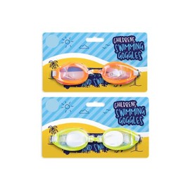 Tilz Kids Goggles Junior Childrens Goggles For Pool Ocean Waterproof Clear Lens Anti Fog Goggles With Adjustable Strap Boys Swimming Goggles And Girls Swim Goggles 2 Pack (Yellow & Orange)