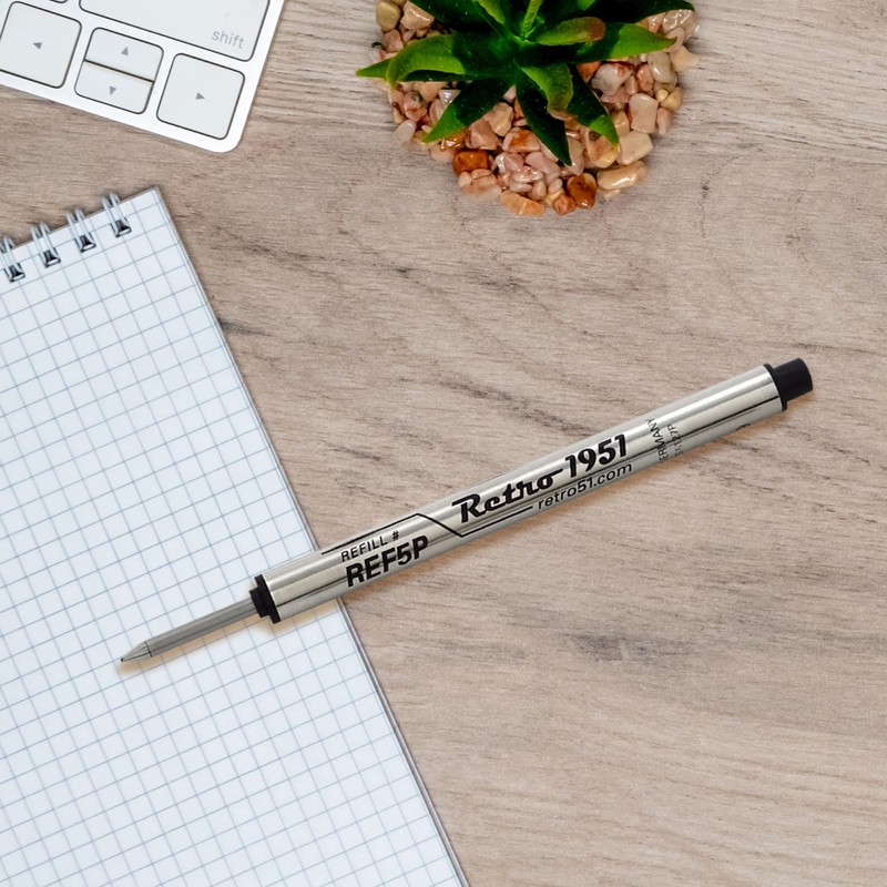 Retro 51 Tornado Rollerball Refill Black 3-Pack - Premium German