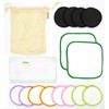 Wiederverwendbare umweltfreundliche Make-up-Entferner-Pads, große weiche und waschbare Bambus-Reinigungstücher (Set C)