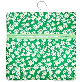 Nuenen Peg Bag for Washing Line with Hanger Daisy Cotton Clothes Peg Bag with Hook Laundry Accessories for Washing Line Clothes Storage, 11.42 x 11.42 Inches