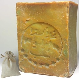 Aleppo Soap - 8 oz each -%25 Laurel Oil,%75 Virgin Olive Oil, Natural, with Cotton Bag