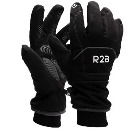 R2B Winter Gloves Waterproof Gloves Touch Screen Warm Gloves with Thinsulate Gloves Winter Gloves with Non-Slip Layer Thermal Gloves Men and Women Outdoor Gloves, BlackS.