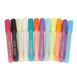 12Pcs Nail Art Pens Multiple Colors Reliable Fast Drying Lightweight Nail Polish Pens for Home Nail Salon