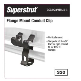 Superstrut (5) Superstrut  Flange Vertical Mount Conduit Clips (25 Total) - Strut Fitting