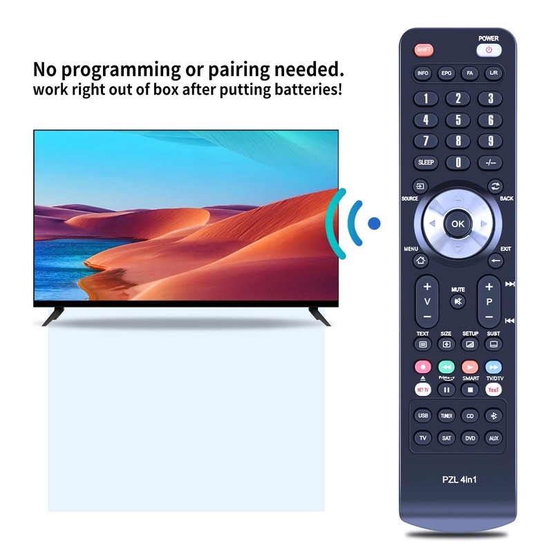 Replacement Remote Control for Denver LED-4969T2CS LED-5569T2CS LED-6569T2CS