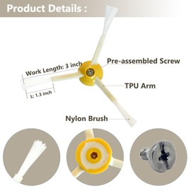Side Brushes Compatible with IRobot Roomba all 800 900 Series 805 850 860 861 864 865 866 870 871 880 885 890 891 960 961 966 980 981 985 Vacuum Cleaner Parts Accessory (6)