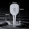 JOHO Square Hand Shower Head Shower Head with Push Button