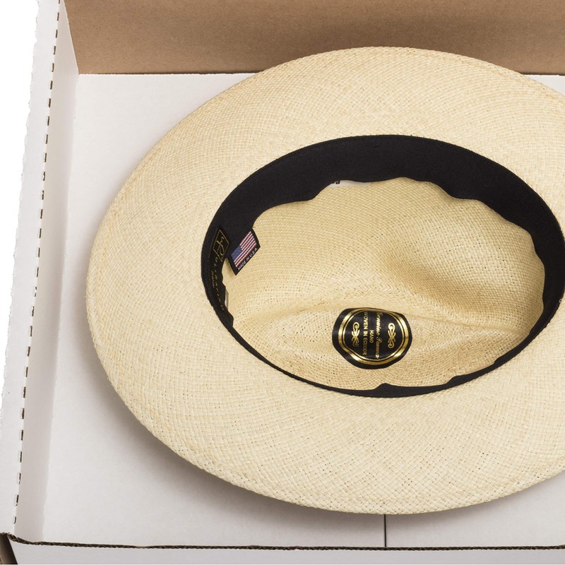 Paul Lashton Travel-Storage Hatbox – White Hat Box for Montecristi