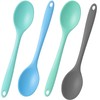 4 Pieces Small Silicone Nonstick Mixing Spoons, High Heat Resistant,Cooking