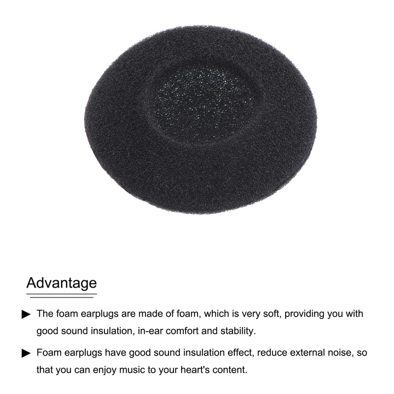 QUARKZMAN Replacement Foam Earphones 35 mm Earphones for Earphones Black
