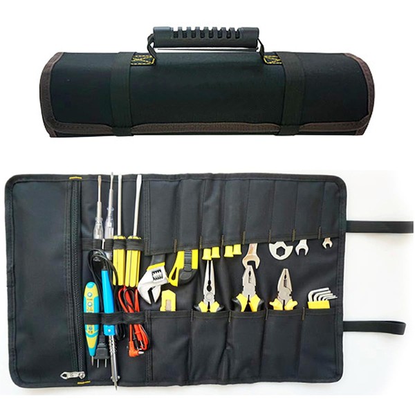 ADRUOX Tool Roll Bag, Roll Up Tool Bag, Wrench Roll,