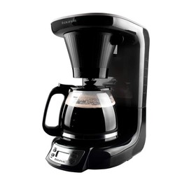 Programmable Digital Coffee Maker for 24 Hours with Permanent Filter, (700 Watts), Glass, Black , Velvet Digital, Taurus