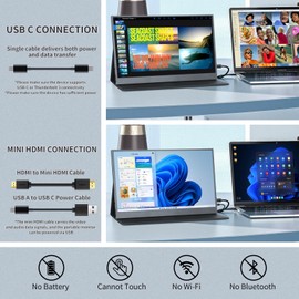 ReHisk 24 inch FHD 1080P IPS Computer Monitor with 75Hz, 3000:1 Contrast Ratio, VESA Compatible, Tilt Adjustable, AMD FreeSync, Build-in Speakers