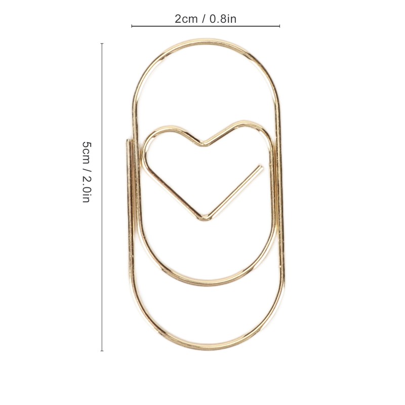 Paper Clips Prevent Slip Rust Proof Love Heart Shaped Decorative