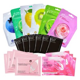 Cuidado Facial Parches Labios Ojos Mascarilla Hidratante 30p                                                                                          
