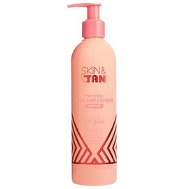 SKIN & TAN Body Glow Gradual Self Tan Lotion - 280ml Daily Buildable Tanner, Lightweight Moisturiser for Natural Looking Bronzed Skin, Easy Application