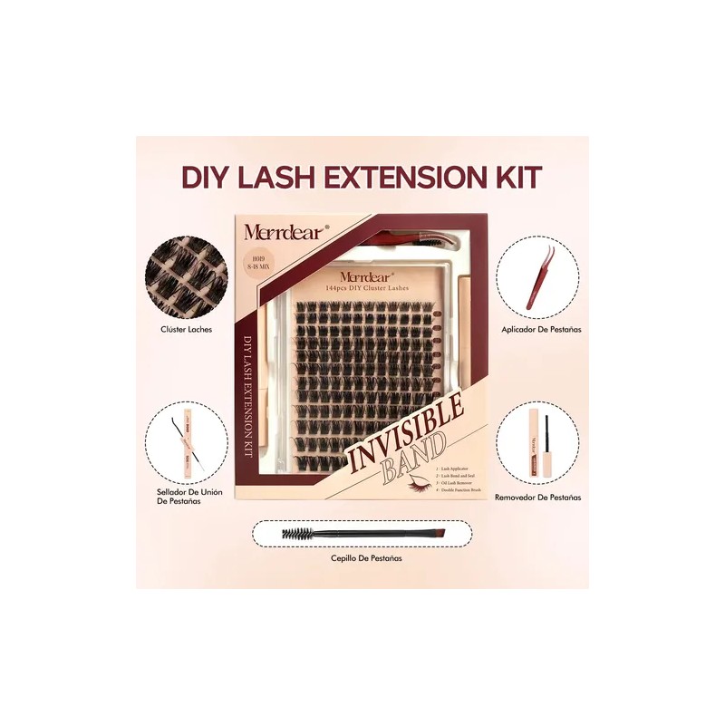 Pestañas Extensions Kit 144 Piezas H019 Curvatura D 8-18 Mm