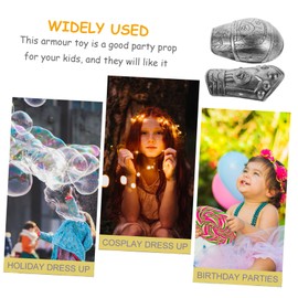 BESPORTBLE 1 Set Shoulder Guards Silver Shoulder Pads Costume Medieval Dress up Cosplay Roman Costume Knight Shoulder Armor Cosplay Armor Medieval Shoulder Plate Armors Plastic